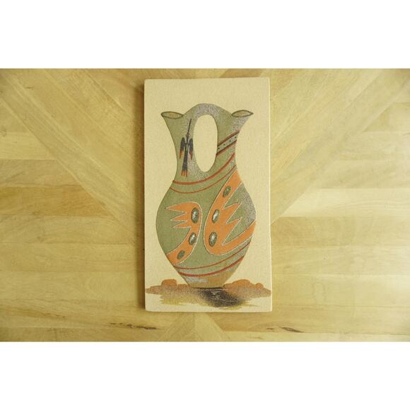 Southwestern Sandstone Art Tile | Attributed to Wilson Price Sr. | Wall Art - Picture 1 of 6